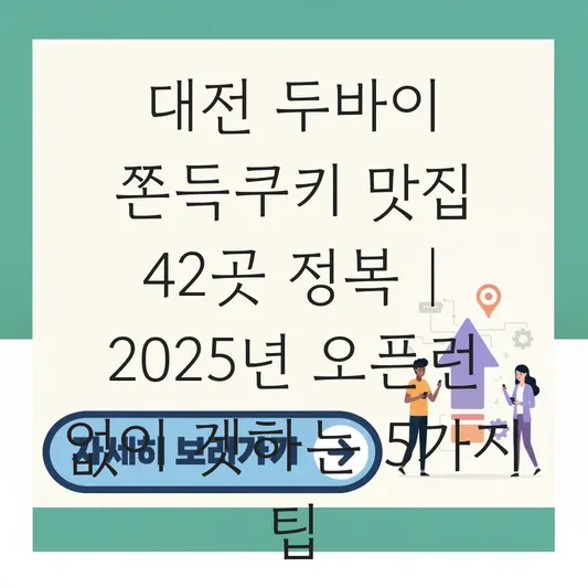 대전 두바이 쫀득쿠키(두쫀쿠) 맛집 리스트 및 오픈런 없이 구하는 시간대 대표 이미지