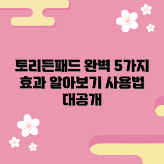 토리든패드, 토리든패드 사용법, 스킨케어 효과, 피부 트리트먼트, 토리든패드 추천