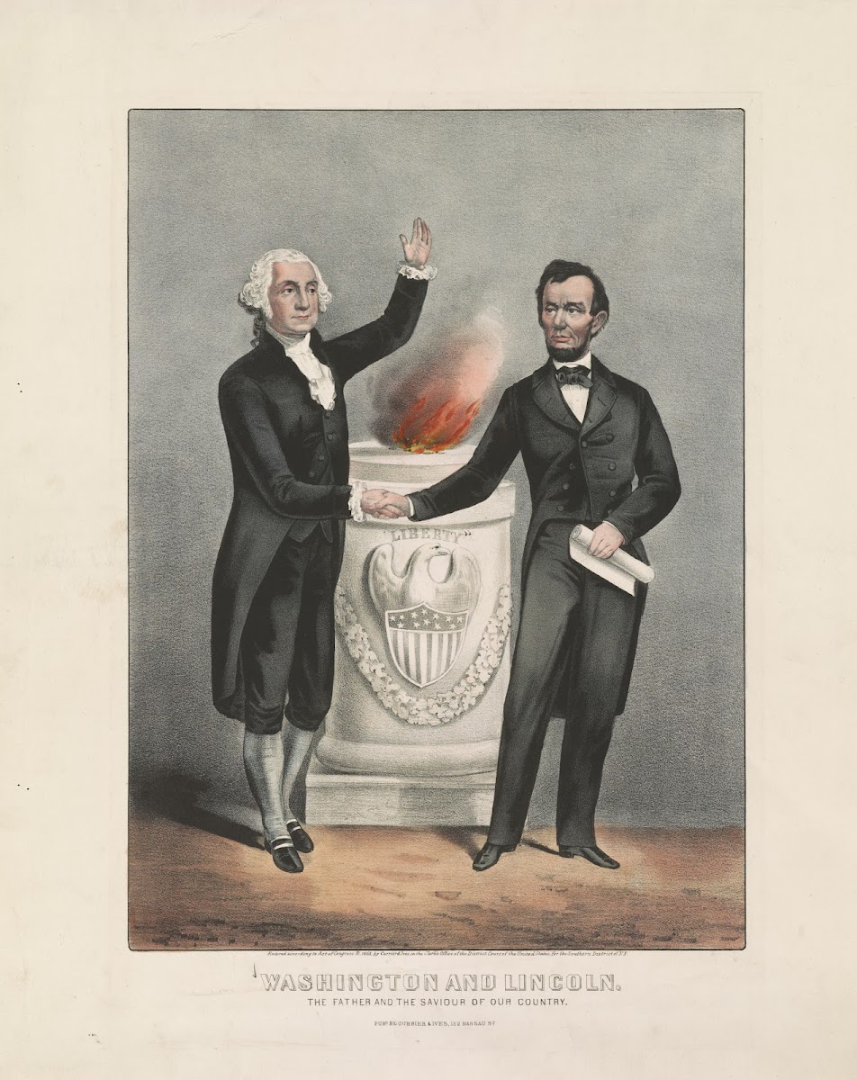 Washington and Lincoln The father and the saviour of our country 1865