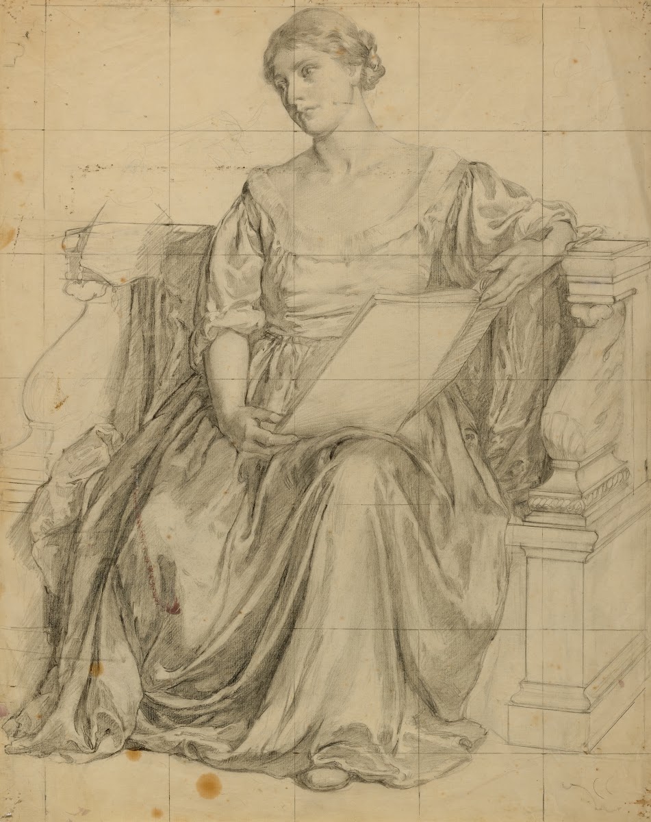 Seated Draped Female Allegorical Figure ca 1903