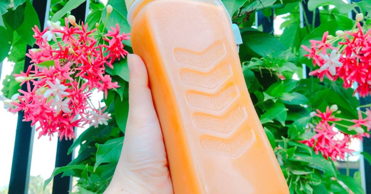 Nước ép thơm, cam, cà rốt và bí đao #bepvang