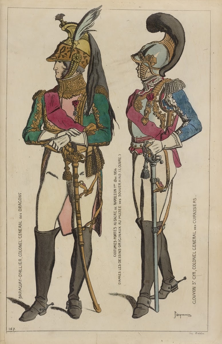 Baraguay dHillier colonel general des dragons Costumes portés au sacre de Napole