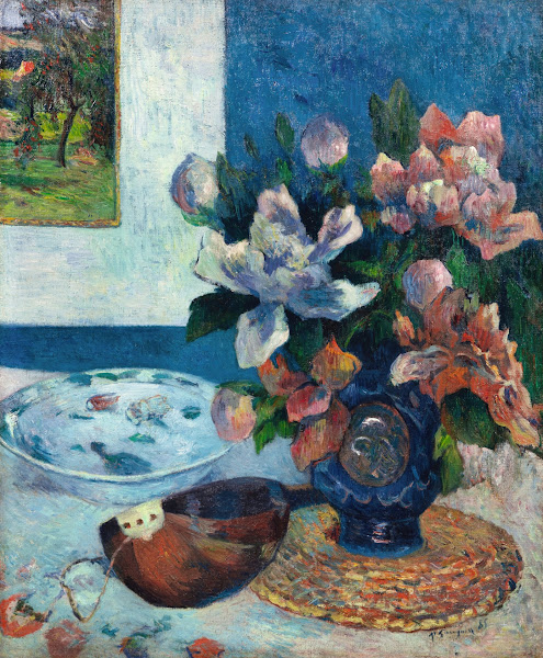 Nature morte avec pivoines de chine et mandoline 1885
