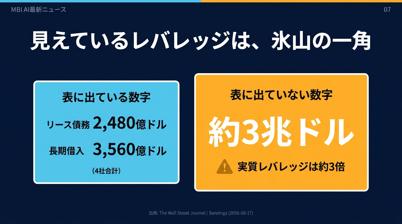見えているレバレッジは氷山の一角