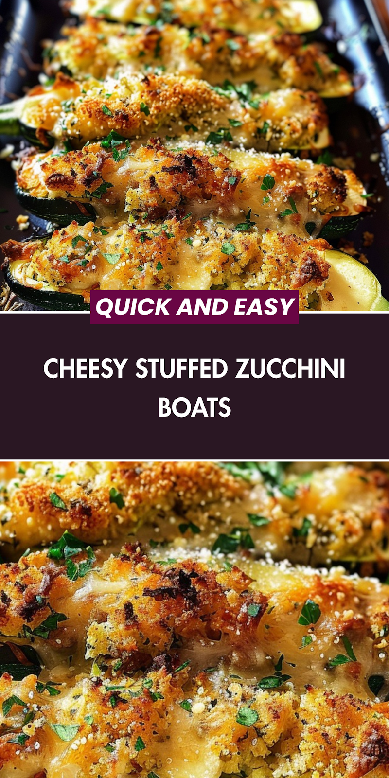 Cheesy Stuffed Zucchini Boats