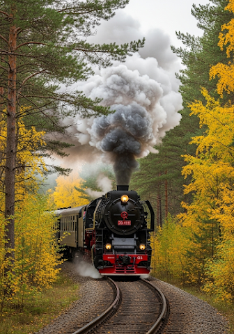 Autumn Train Ride Captured