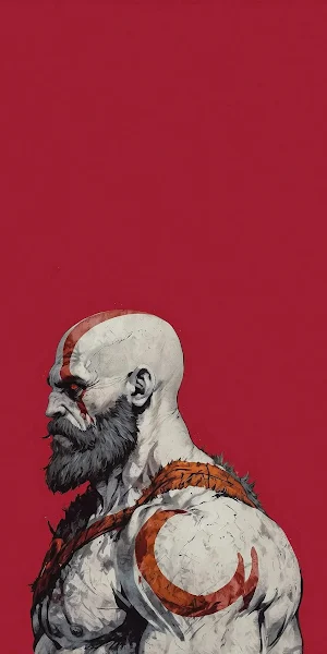 Kratos, God Of War, Playstation, Gaming Art iPhone Wallpaper Background