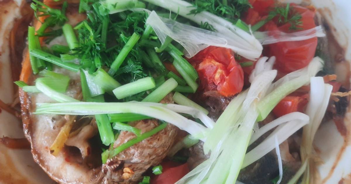 Cá hấp xì dầu lò vi sóng
