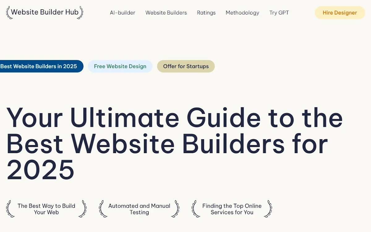 Captura de Website Builder Hub