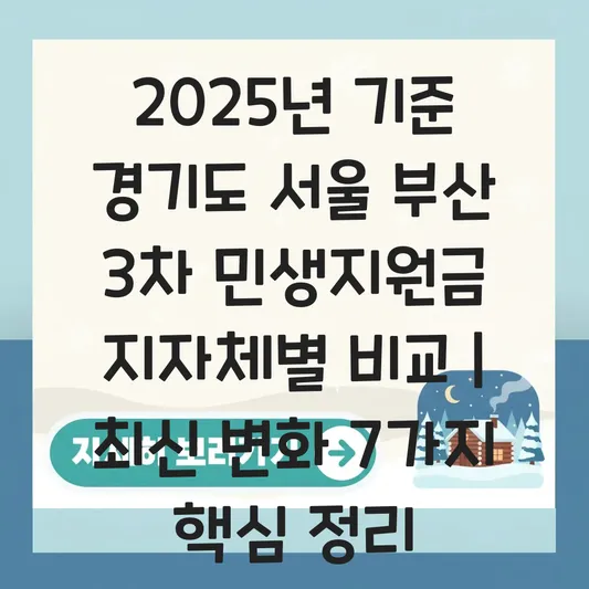 경기도 서울 부산 3차 민생지원금 지자체별 추가 지원금 지급 현황 비교 대표 이미지