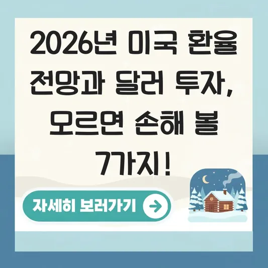 미국 환율 전망 및 달러 투자 적기 확인 대표 이미지