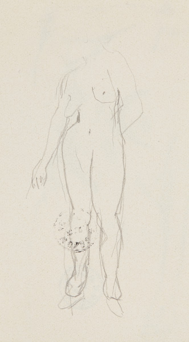 akt stojącej kobiety 1908