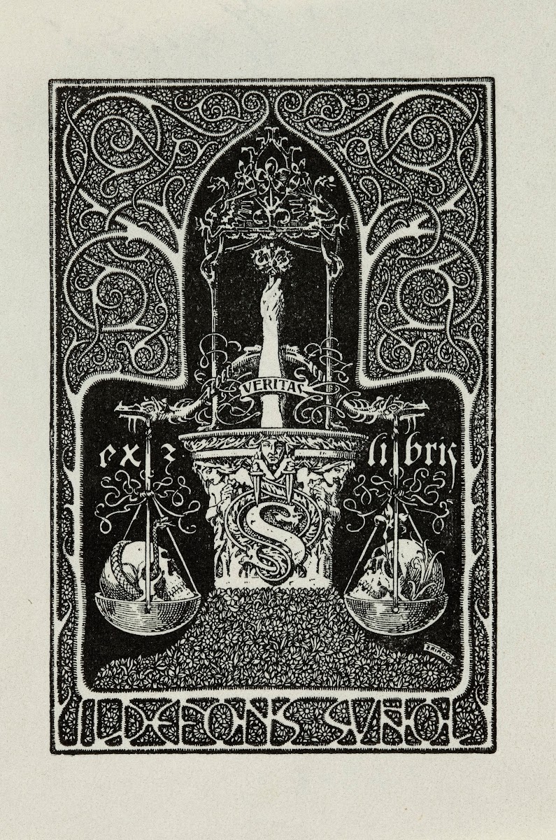 Bookplate of Ildefons Sunol 1900