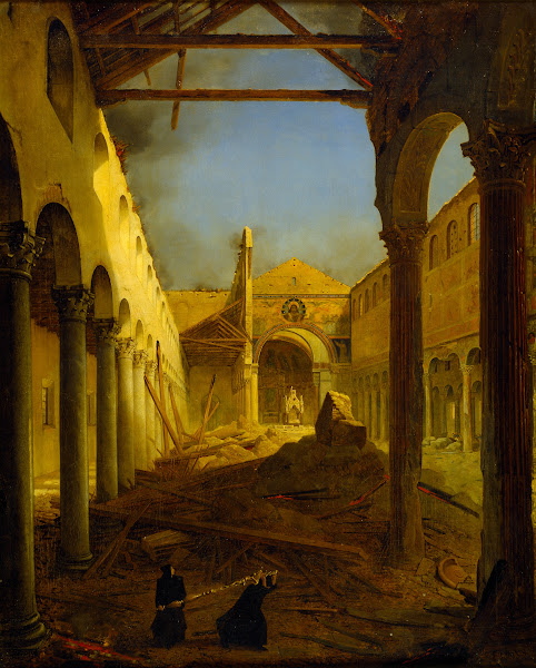 The Church Of San Paolo Fuori Le Mura The Day After The Fire Of 1823 1825