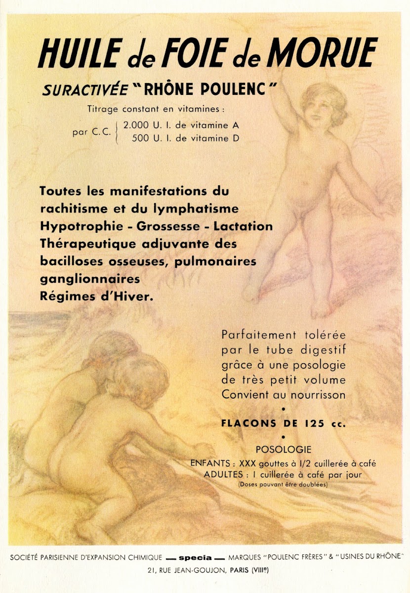 Huile de foie de morue 1910 1950