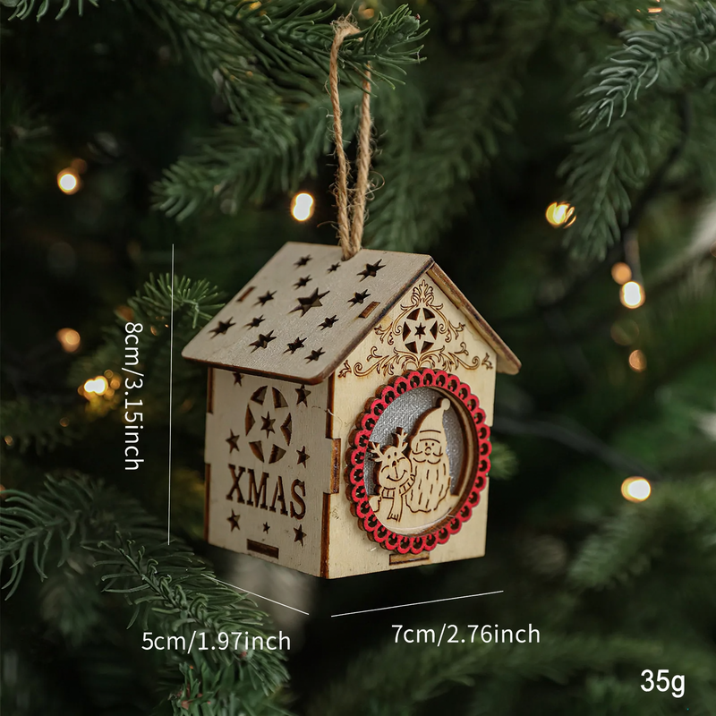 Decorative LED wooden hut for a Christmas atmosphere