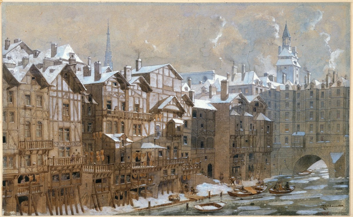 La Cité et le pont aux Change en hiver 1650 1915 1945