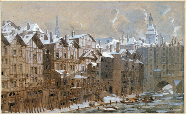 La Cité et le pont aux Change en hiver 1650 1915 1945