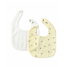 Baby Bib Twins muslin Marshmallow 2 pcs multicolor