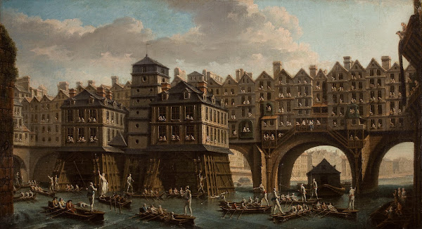 La joute des mariniers entre le pont Notre Dame et le pont au Change 1751