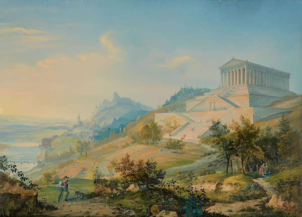 Blick auf die Walhalla bei Regensburg