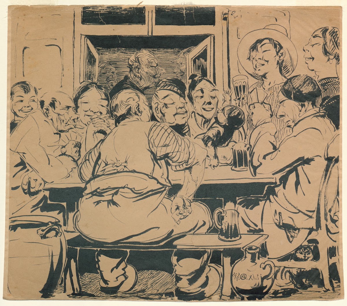 Kaartspel in de kroeg 1911