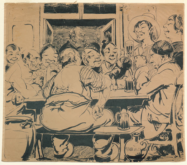 Kaartspel in de kroeg 1911