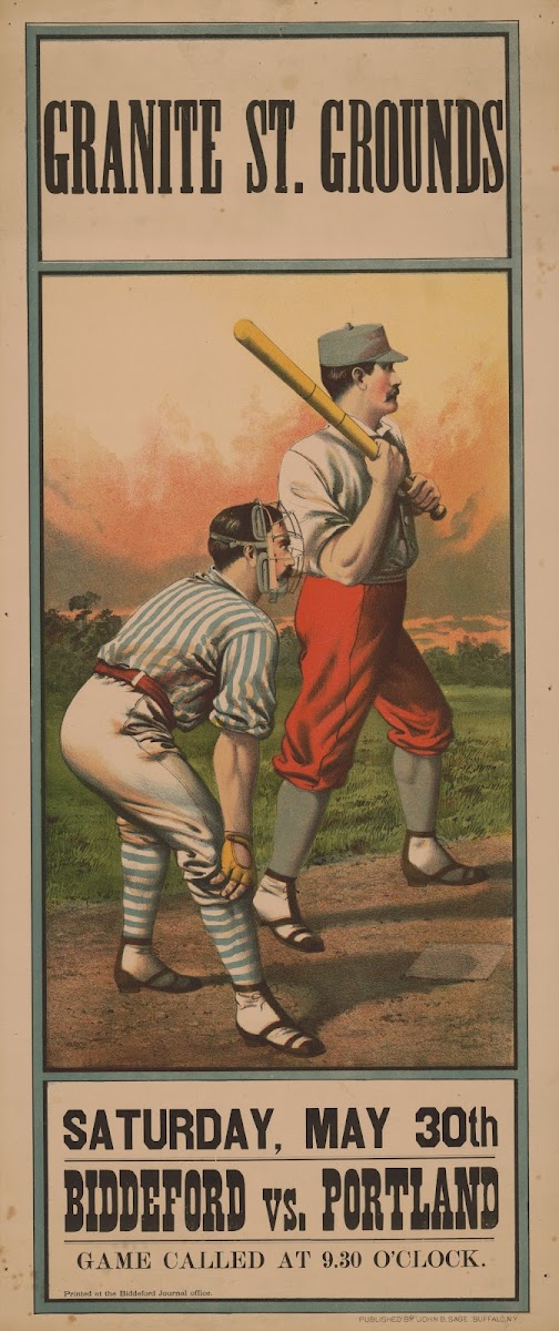 Biddeford vs Portland Granite St grounds Saturday May 30th 1885