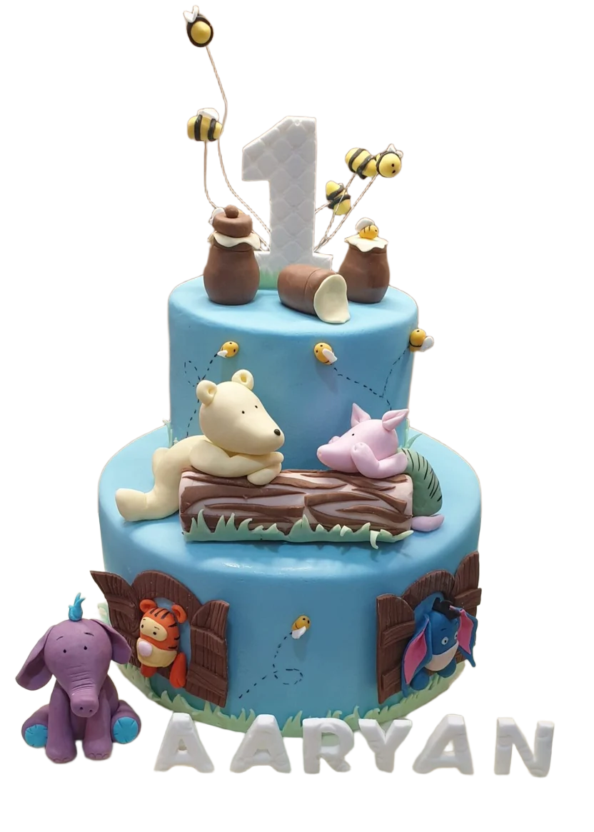 Winnie The Pooh 1st Birthday Cake CB-NC429
