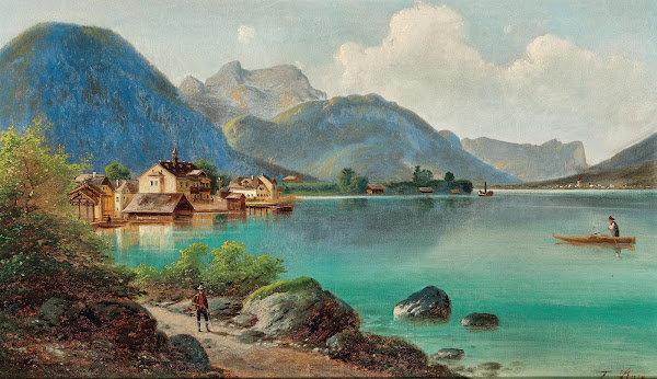 Blick auf Weissenbach am Attersee