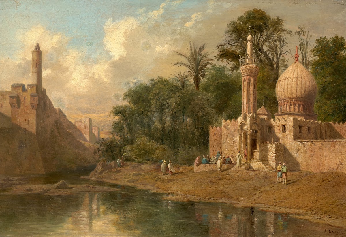 Vue de monuments probablement au Caire