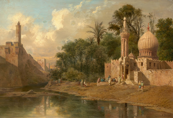 Vue de monuments probablement au Caire