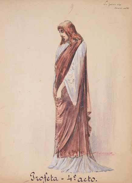 Le prophète  douze maquettes de costumes 1903