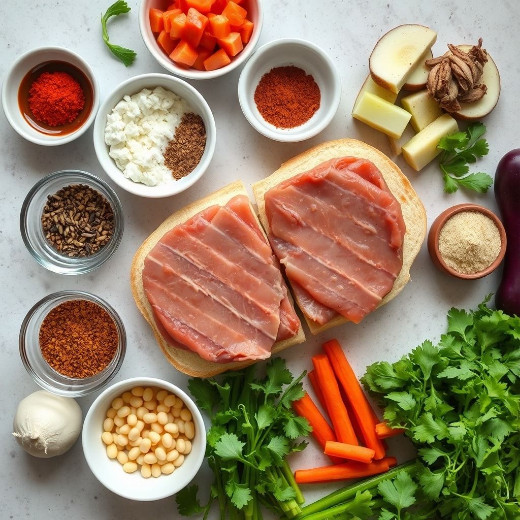 Ingredients for Easy Slow Cooker French Dip Sandwiches Recipe (Dump-and-Go Comfort)