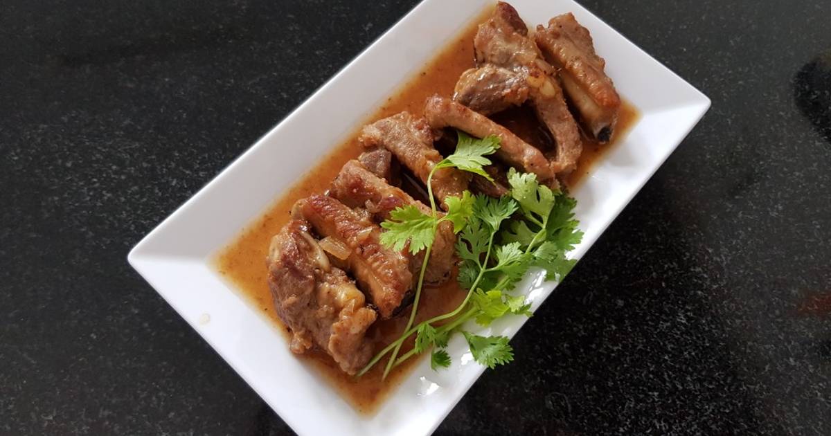 Sườn non sốt mật ong