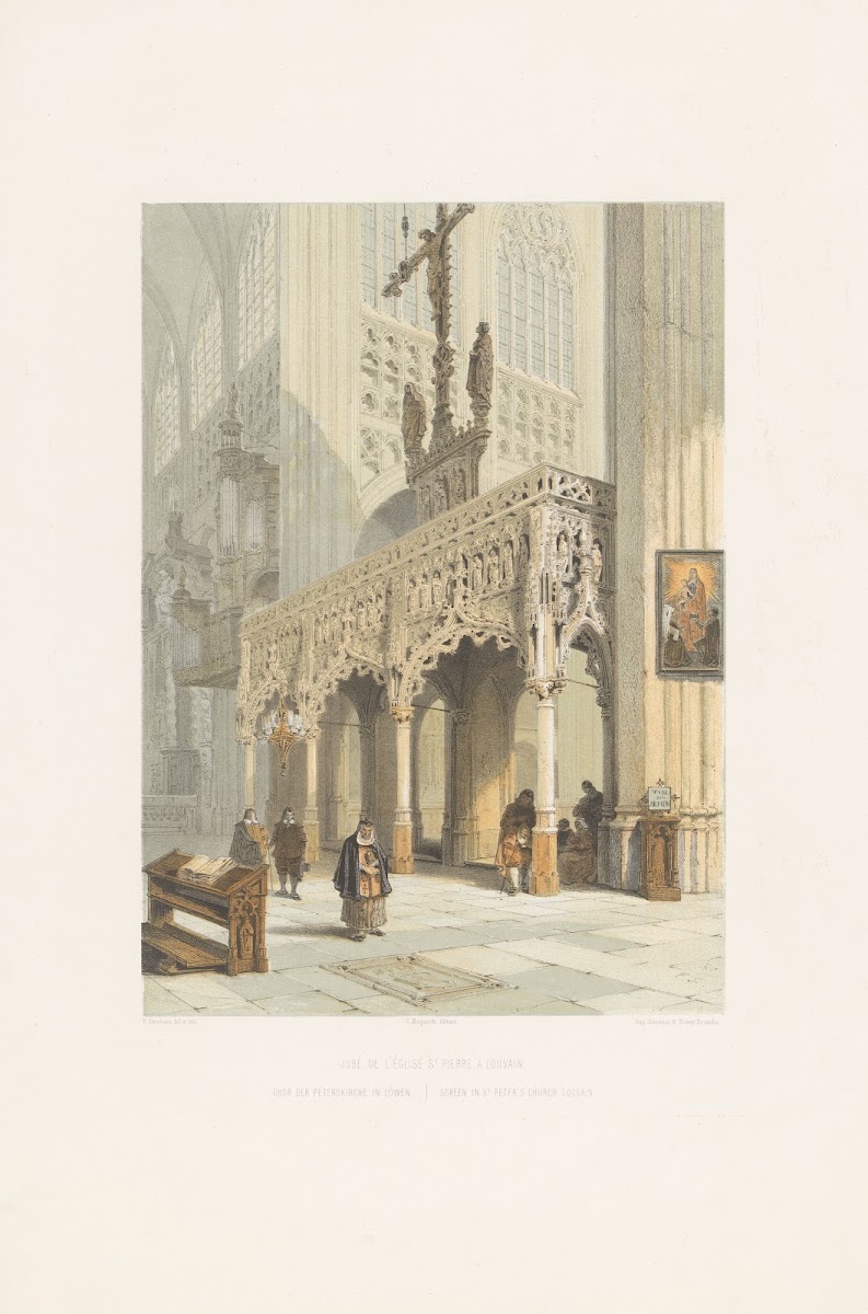 Screen in St Peters church Louvain 1852   1878