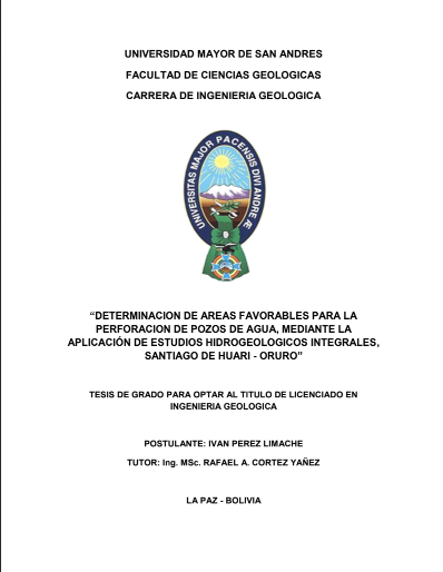 Determinación áreas para perfomació pozos municipio Huari.pdf