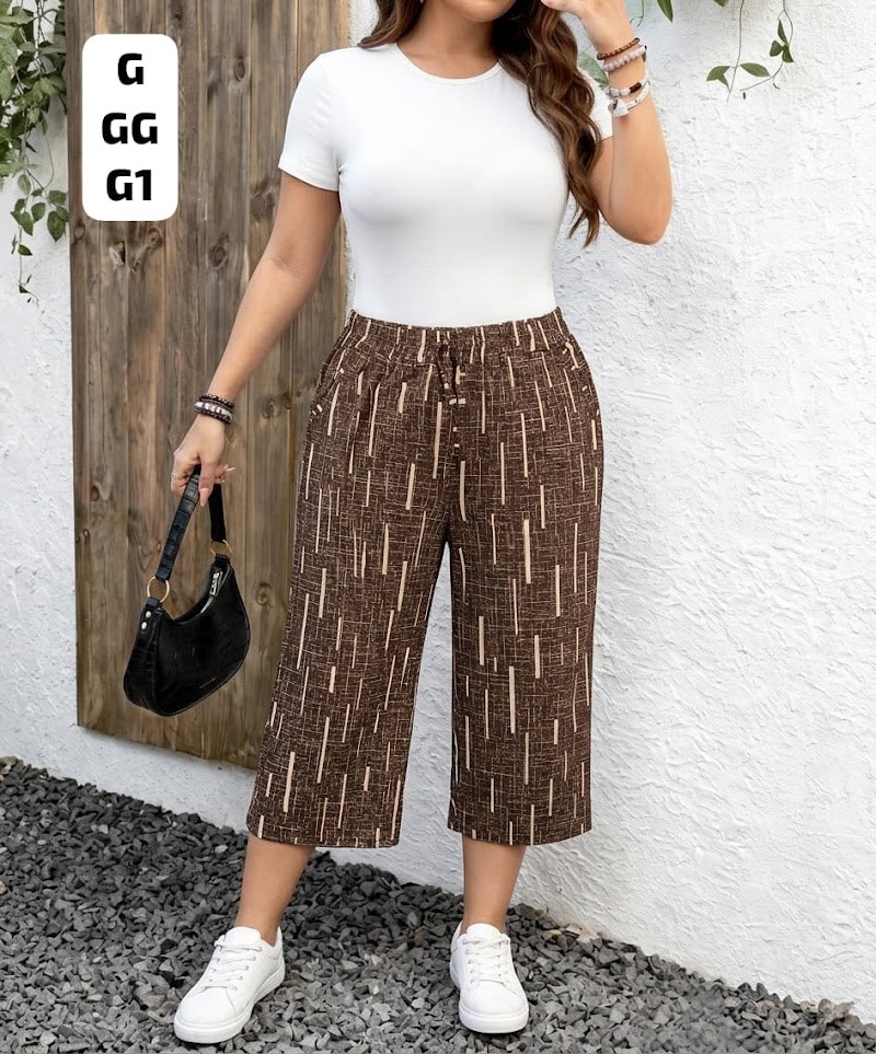 Capri algodón estampado plus size · foto 3