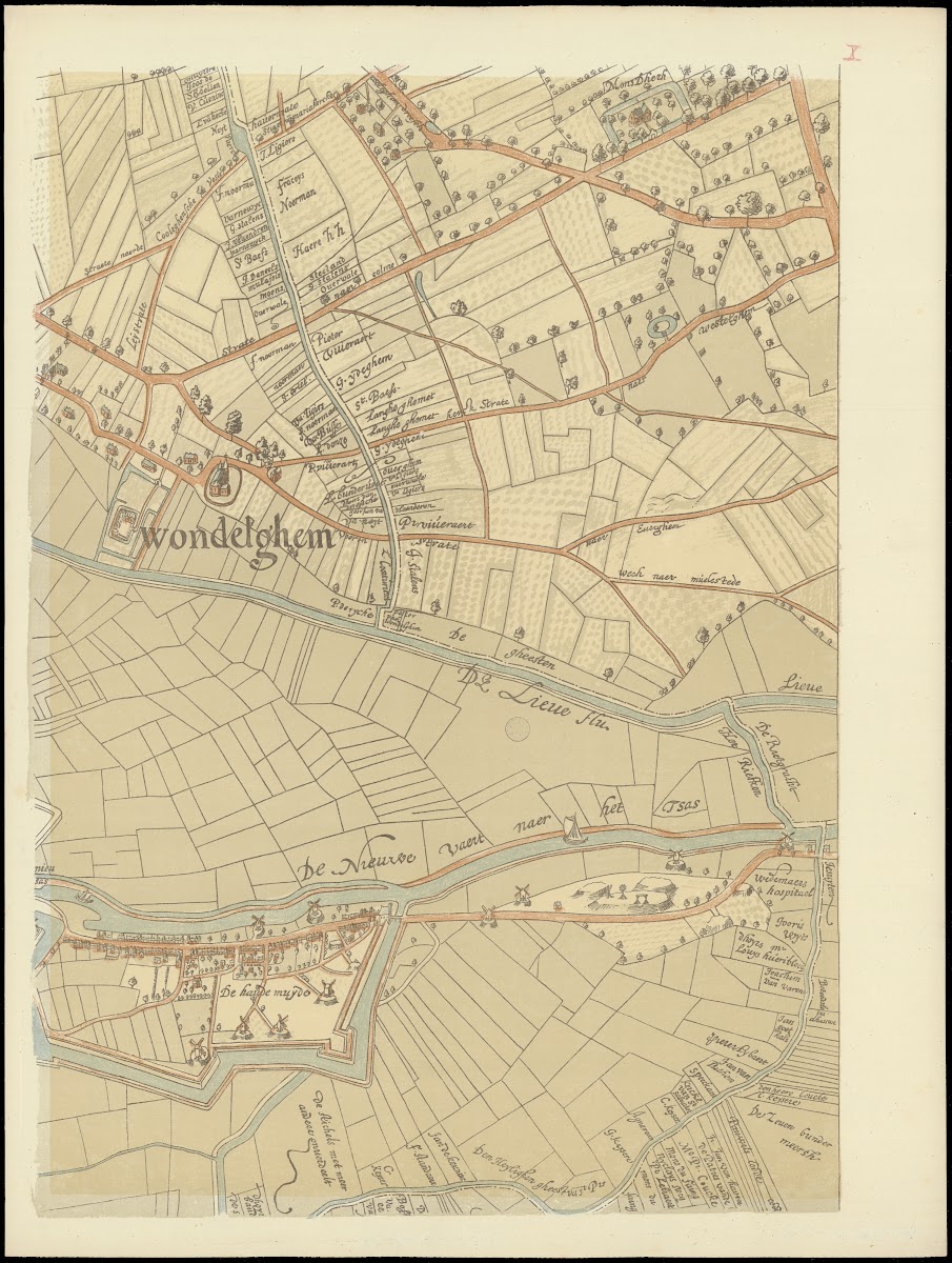 Maps of Ghent drawn in 1619 by surveyor Jacq Horenbault Pl02 1900