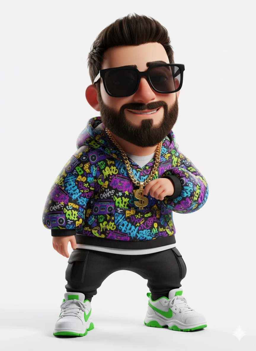 estilo rap anime 3D