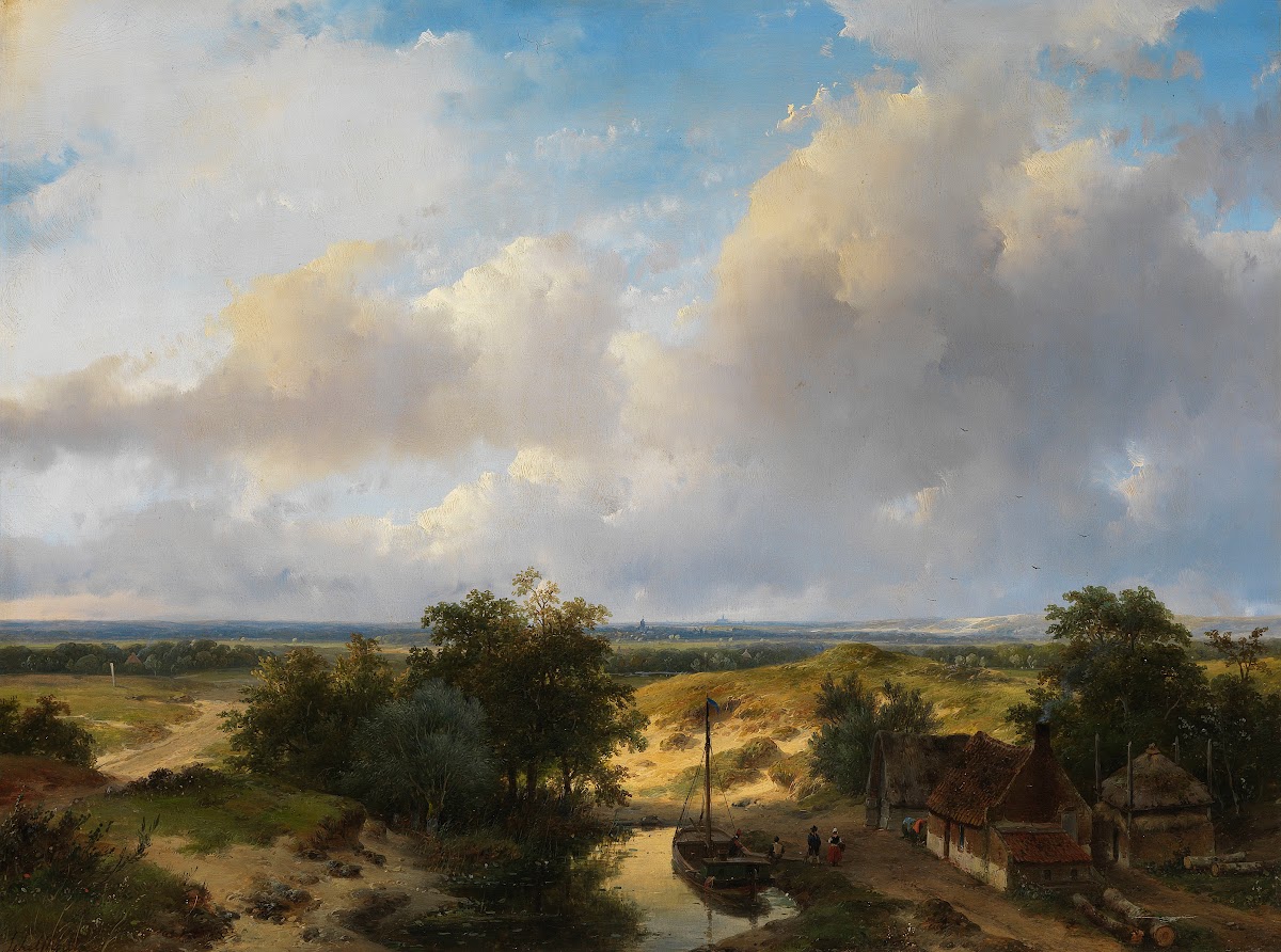 Dutch landscape with a view of Haarlem 1845
