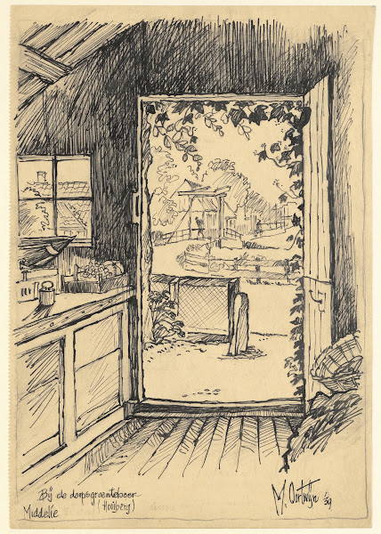 Bij de dorpsgroenteboer Hooiberg 1939