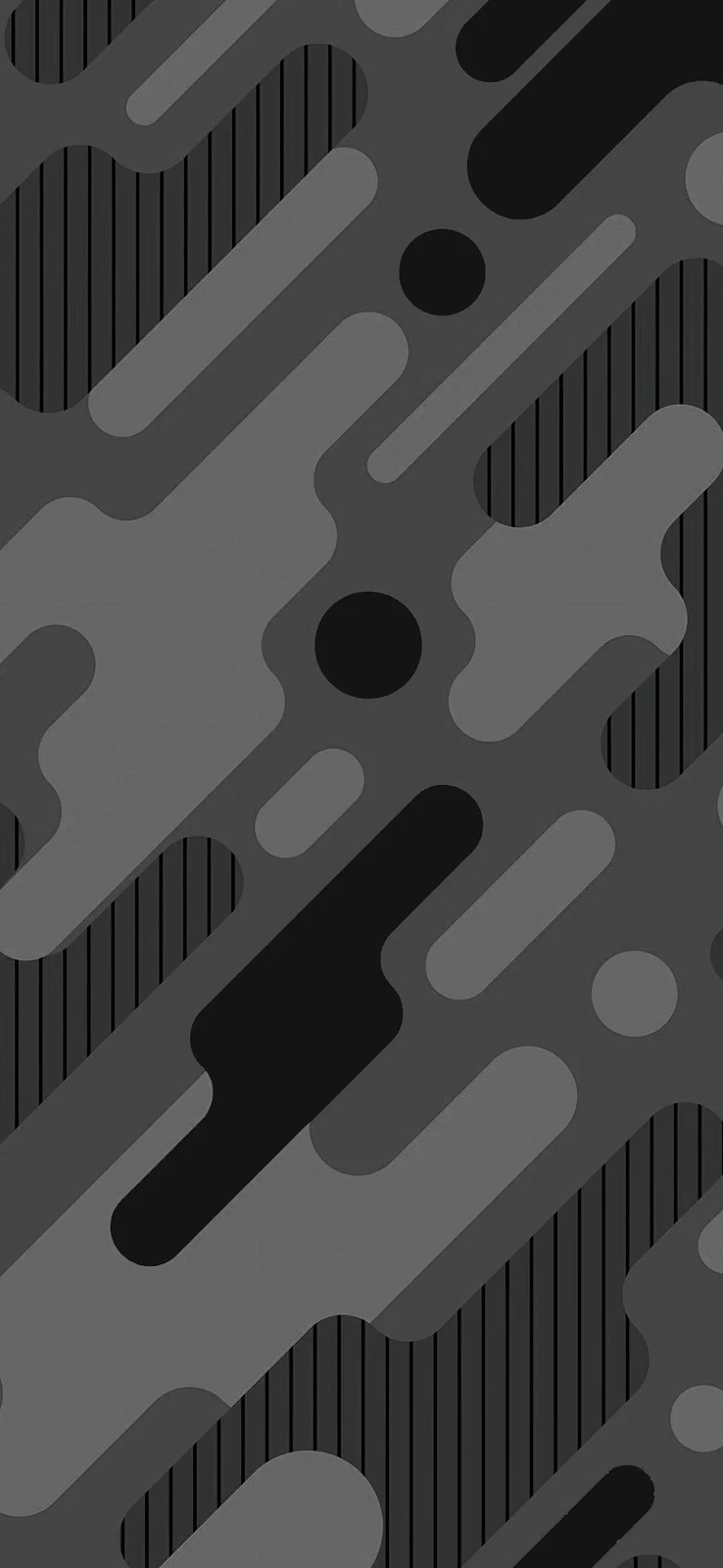 Dark Gray Abstract Geometric Pattern - Vector Flat Design 2K iPhone Wallpaper (1572x3408)