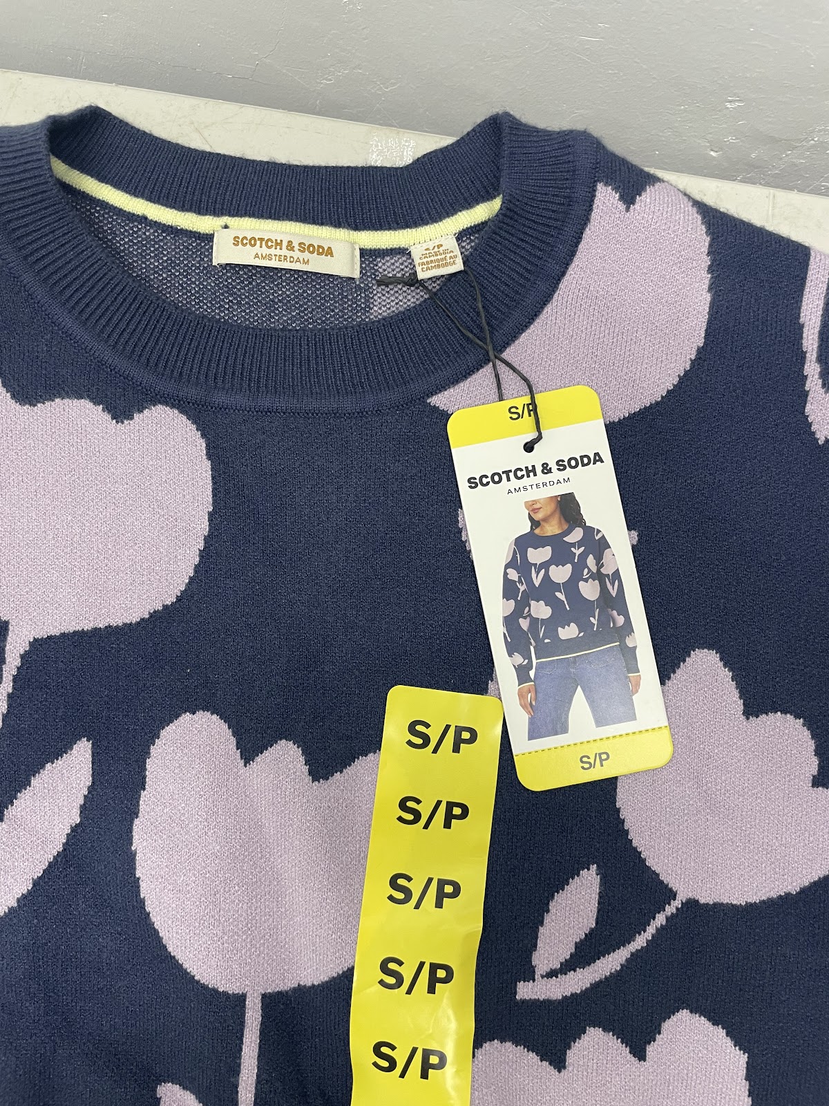 Scotch Sweater Floral Blue S #2081