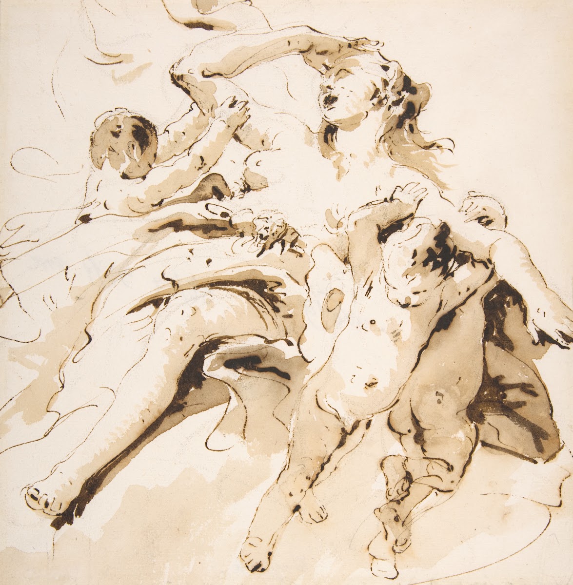 Woman Transported by Three Putti 16961770