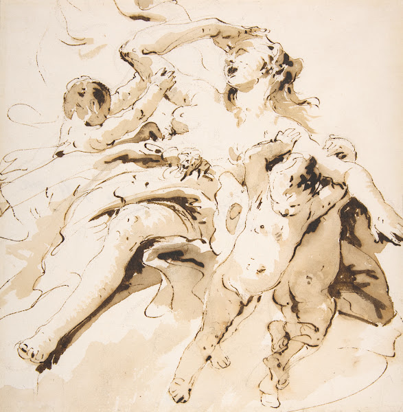 Woman Transported by Three Putti 16961770