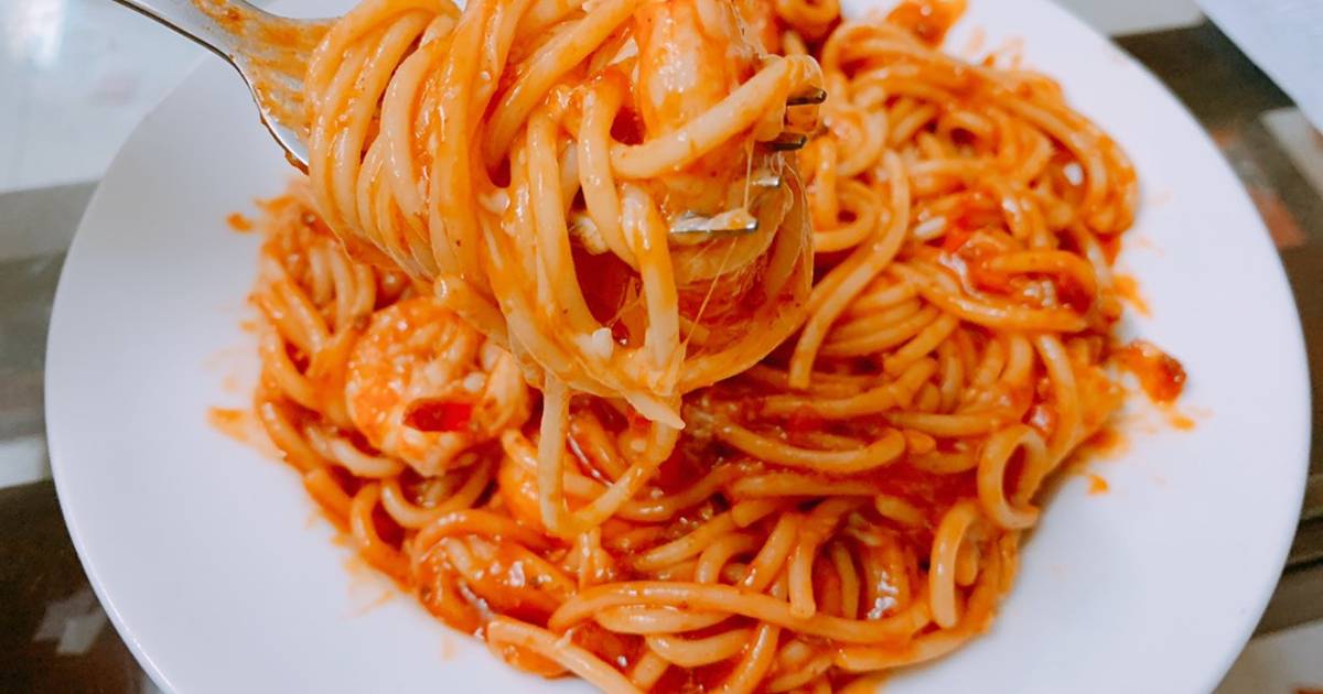 Spaghetty tôm phomai