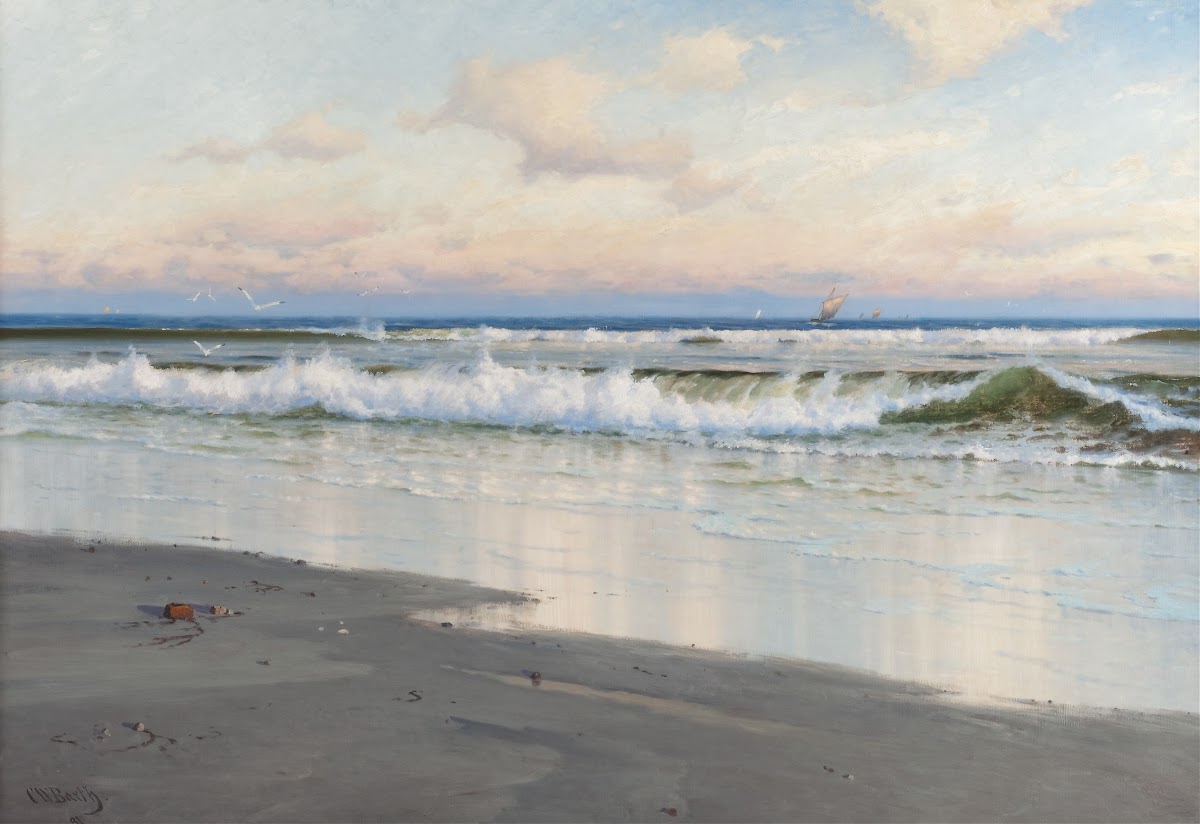 The Beach at Filey in Yorkshire England 1891