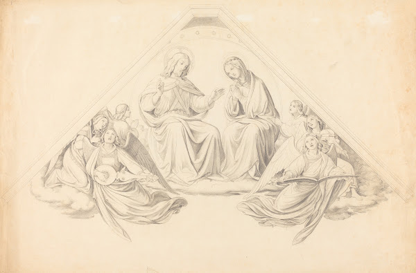 Christ and the Virgin with Music Making Angels