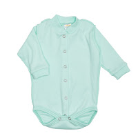 Боди Twins интерлок длинный рукав 68р ментол